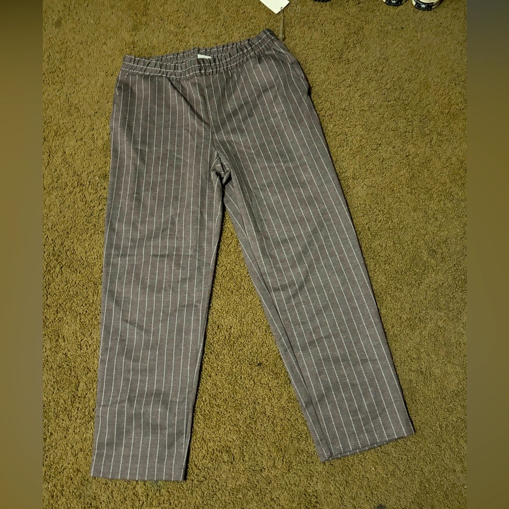 NWT A New Day Stripped Pants Womens Work Wear in Brown